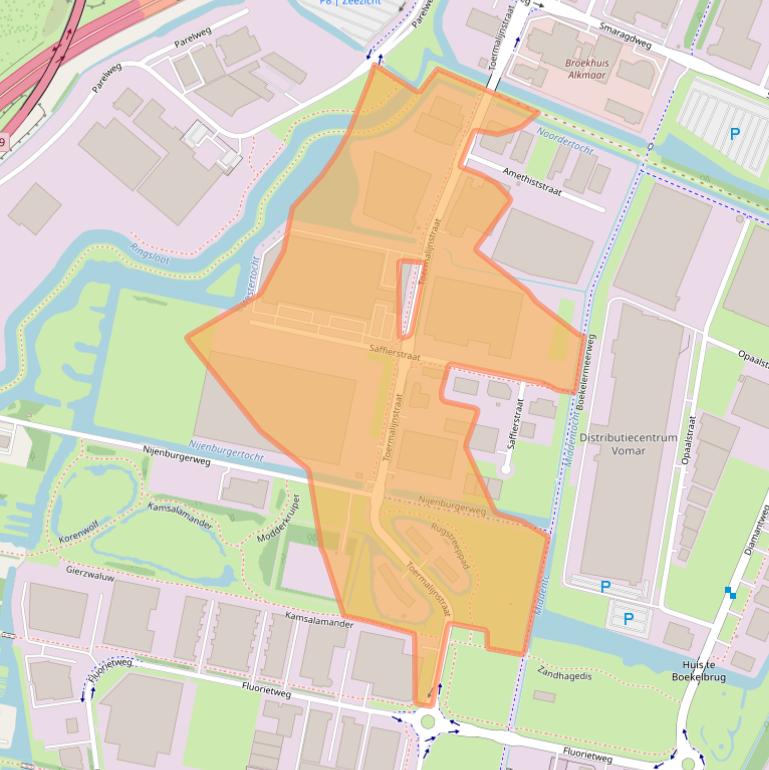 Kaart van postcodegebied 1812RL.