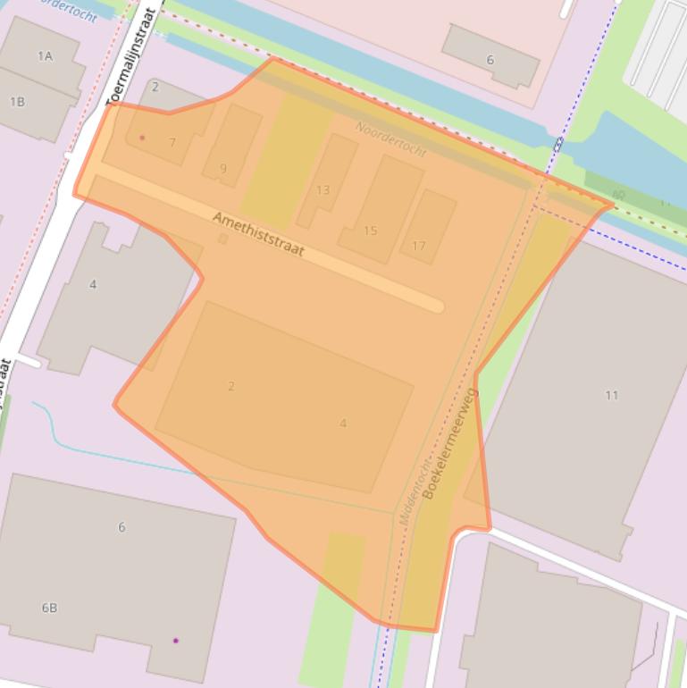 Kaart van postcodegebied 1812RP.