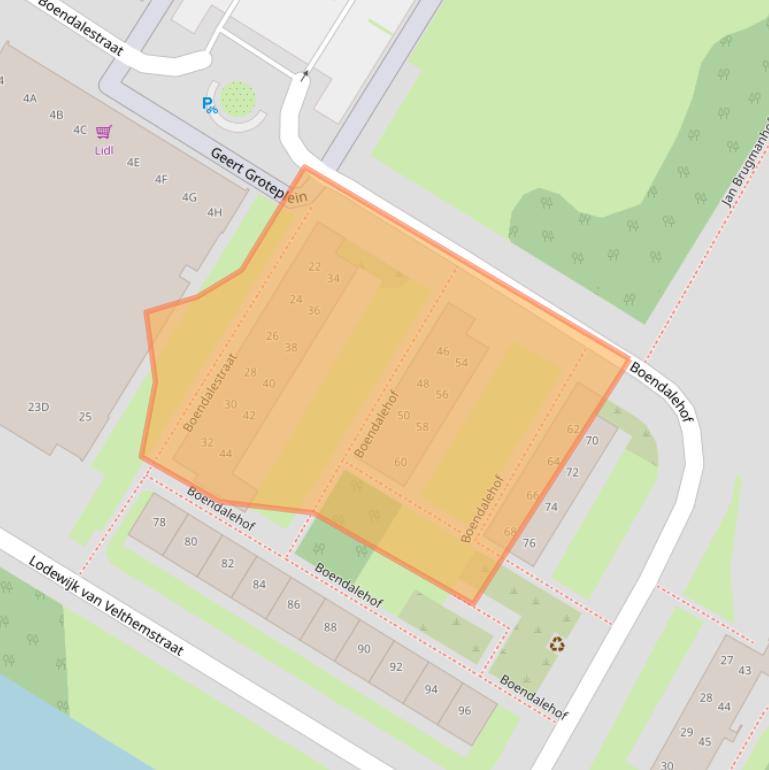 Kaart van postcodegebied 1813BK.