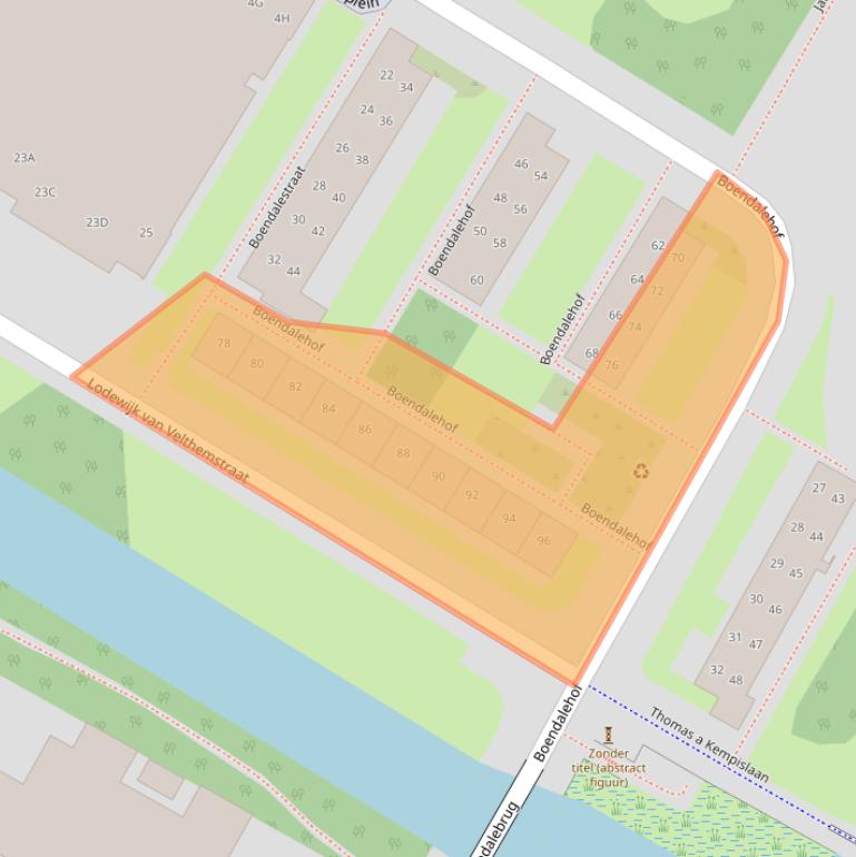 Kaart van postcodegebied 1813BL.