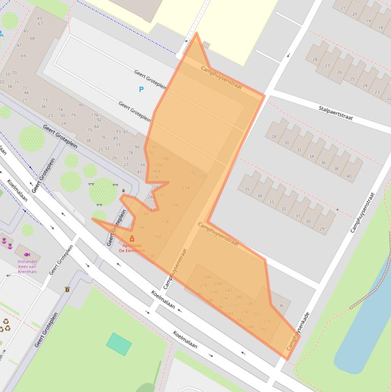 Kaart van postcodegebied 1813BV.