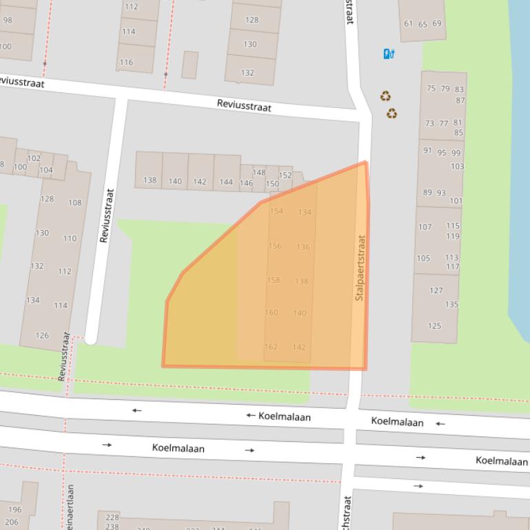 Kaart van postcodegebied 1813CP.