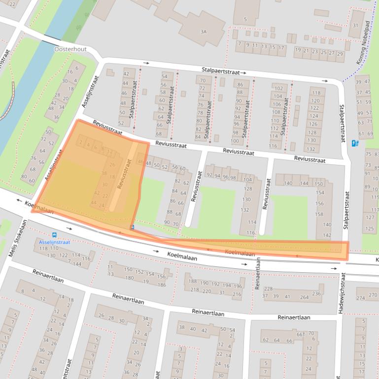 Kaart van postcodegebied 1813CT.