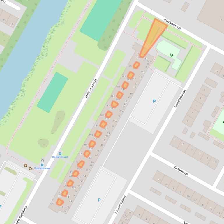 Kaart van postcodegebied 1813DC.