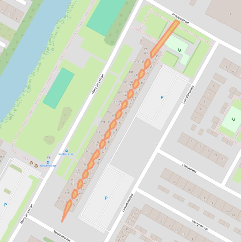 Kaart van postcodegebied 1813DD.