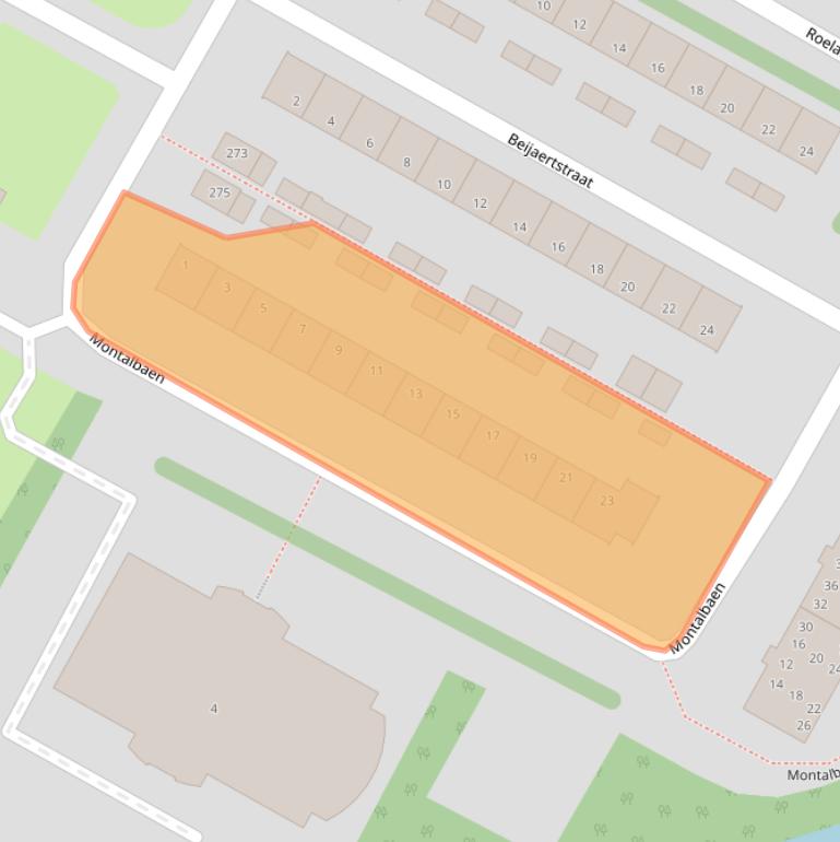 Kaart van postcodegebied 1813EA.