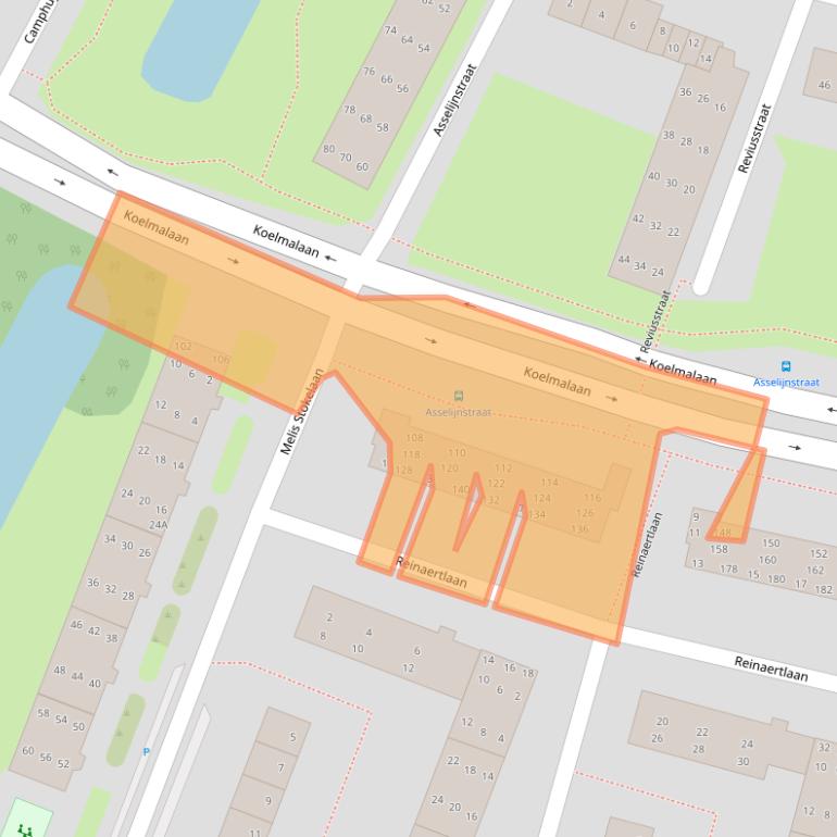 Kaart van postcodegebied 1813JA.