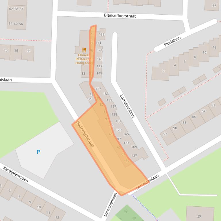 Kaart van postcodegebied 1813JH.