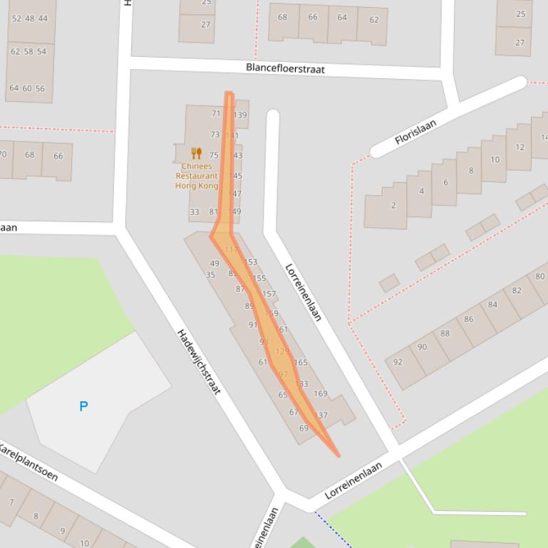 Kaart van postcodegebied 1813JJ.