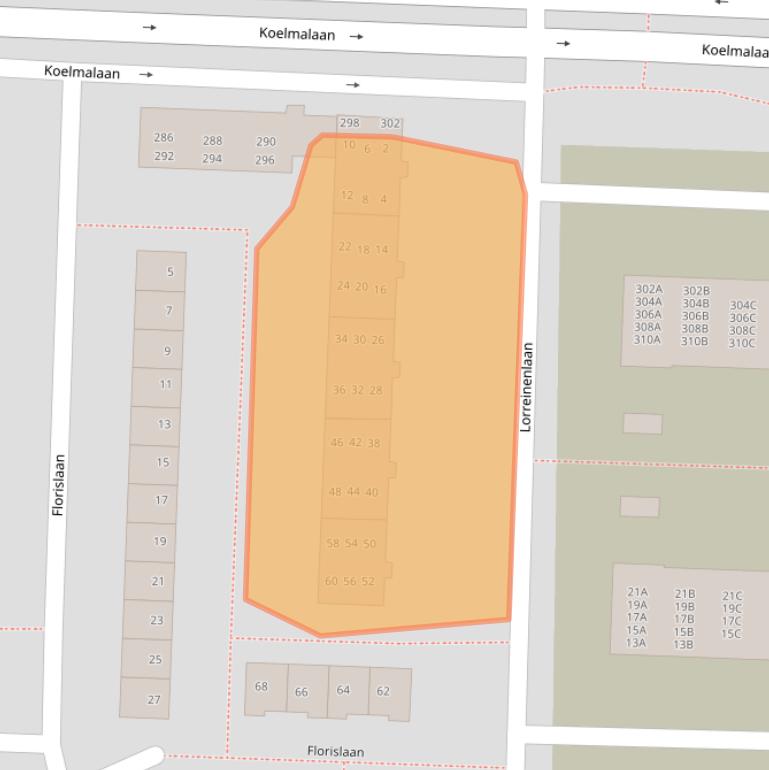 Kaart van postcodegebied 1813JX.
