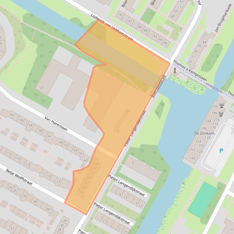 Kaart van postcodegebied 1813KB.