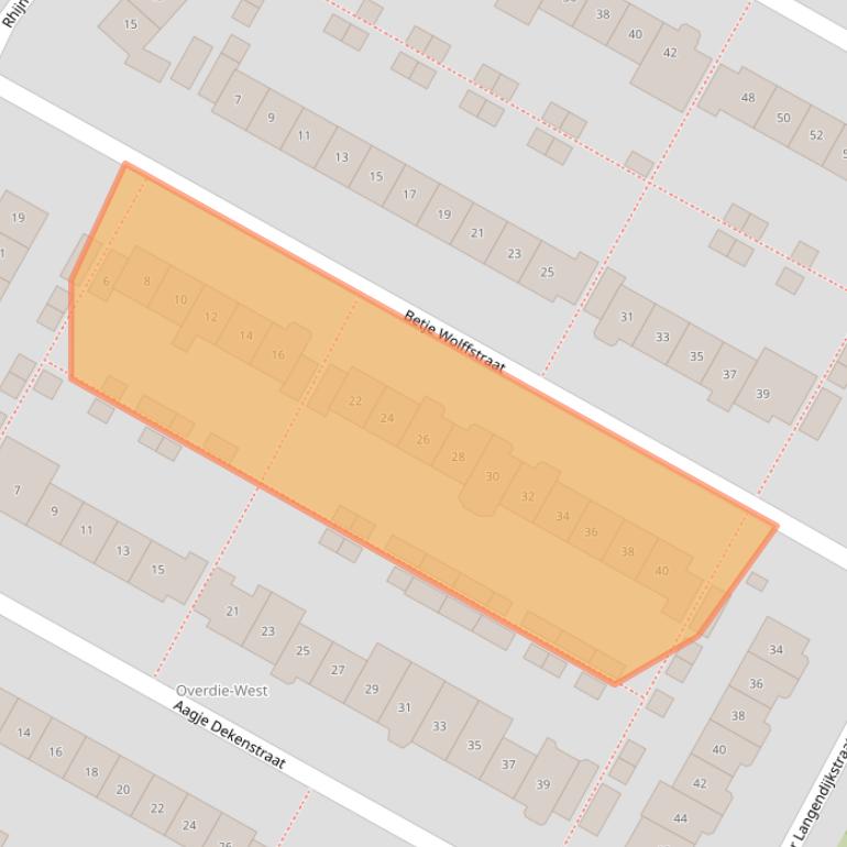 Kaart van postcodegebied 1813KJ.