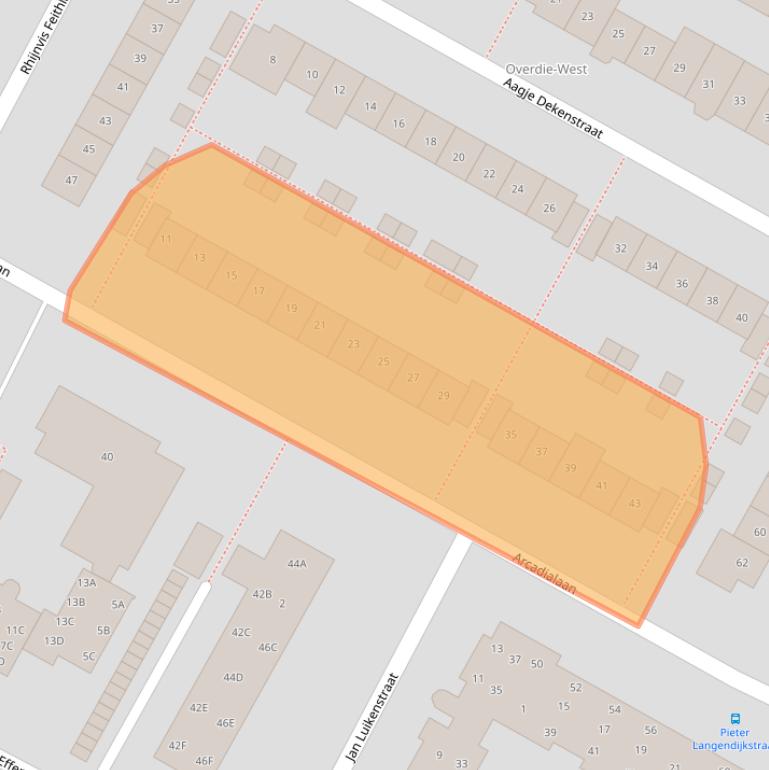 Kaart van postcodegebied 1813KM.