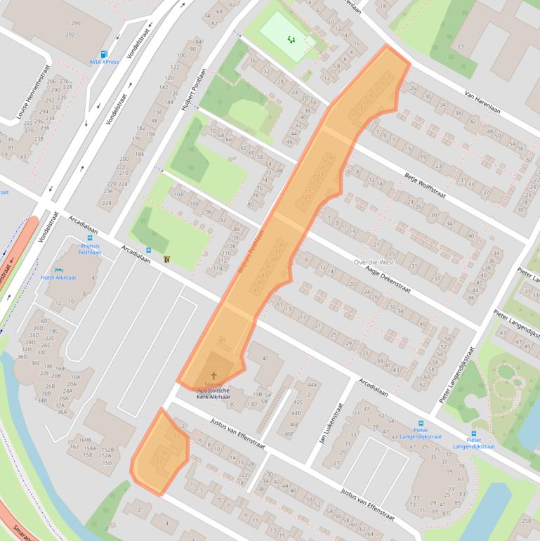 Kaart van postcodegebied 1813KR.