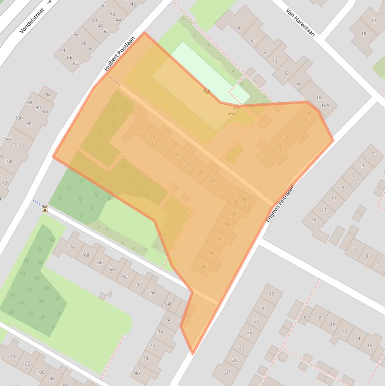 Kaart van postcodegebied 1813KS.