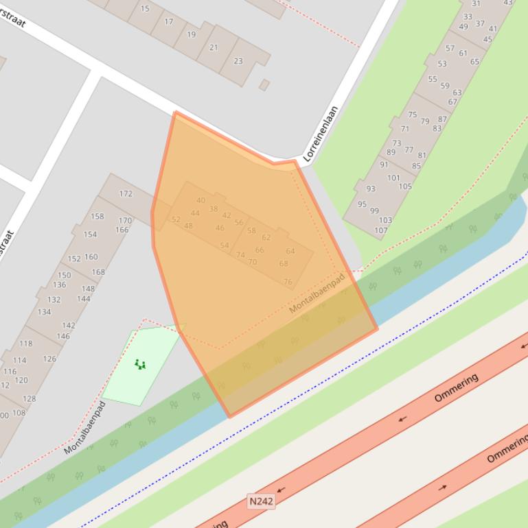 Kaart van postcodegebied 1813LP.