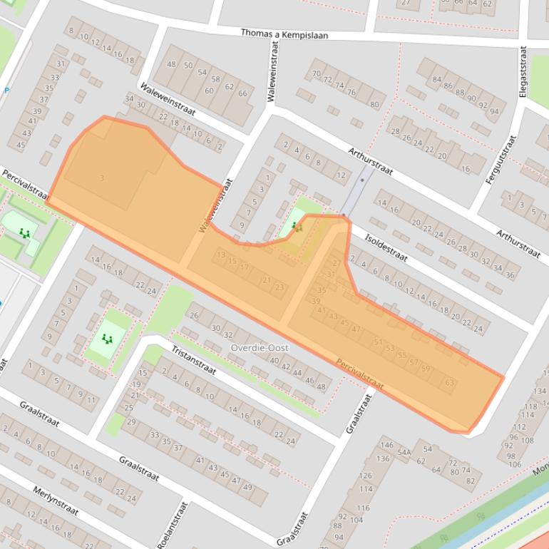 Kaart van postcodegebied 1813LT.