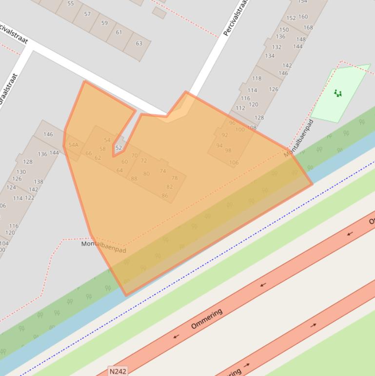 Kaart van postcodegebied 1813LW.