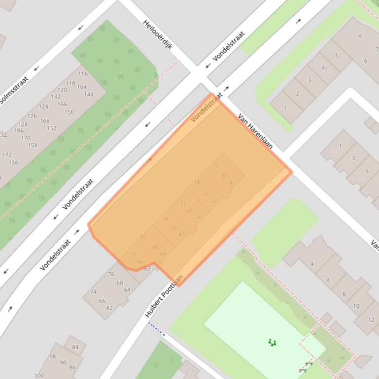 Kaart van postcodegebied 1813MH.