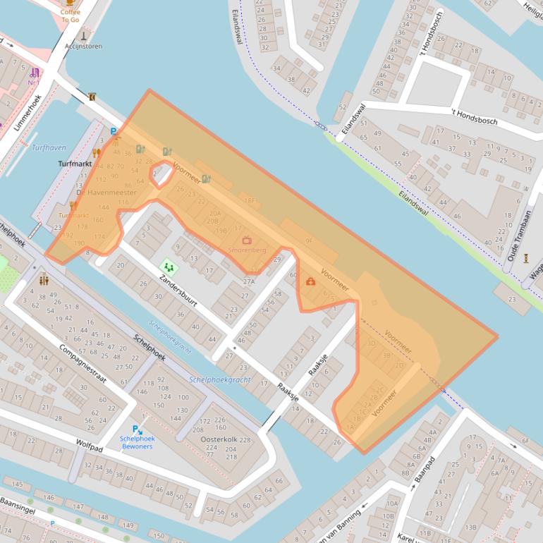 Kaart van postcodegebied 1813SB.