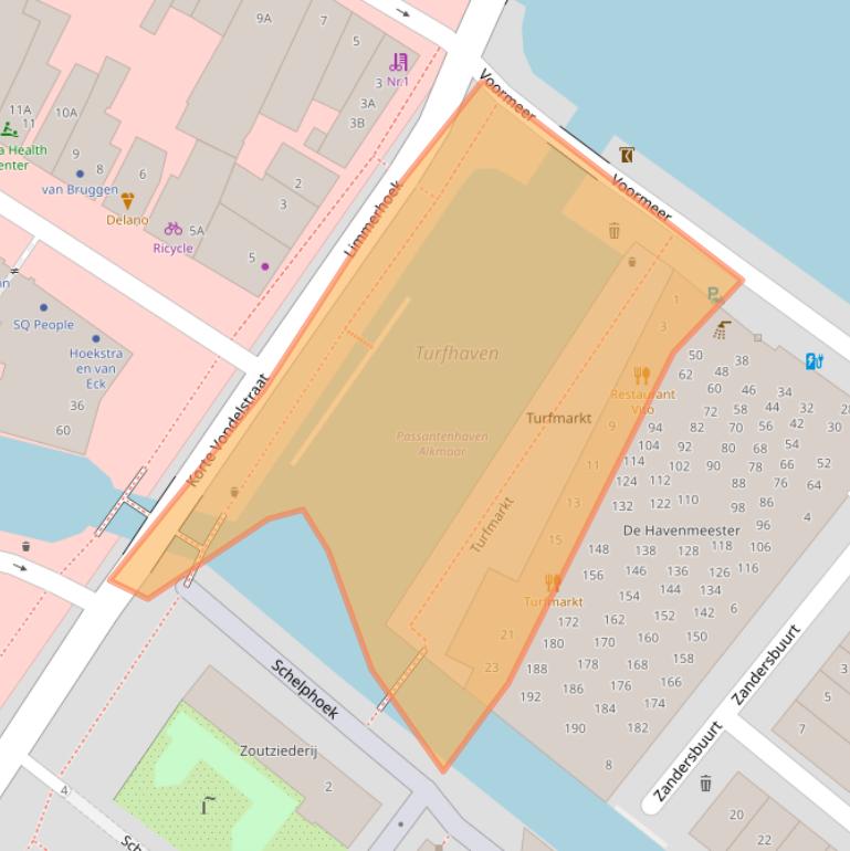 Kaart van postcodegebied 1813SC.