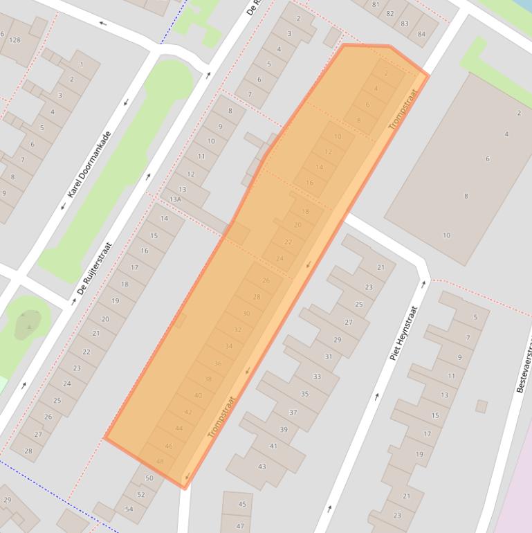 Kaart van postcodegebied 1813SN.