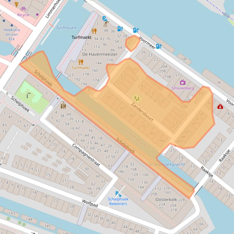 Kaart van postcodegebied 1813SW.