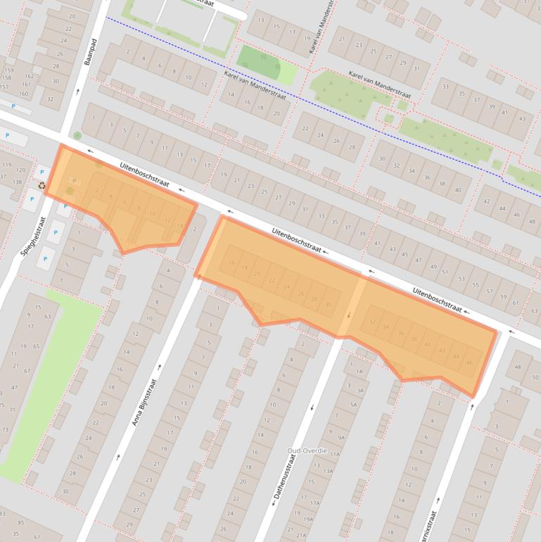 Kaart van postcodegebied 1813TJ.