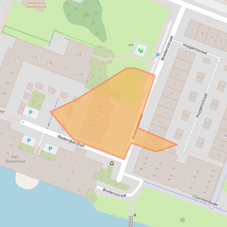 Kaart van postcodegebied 1813XL.