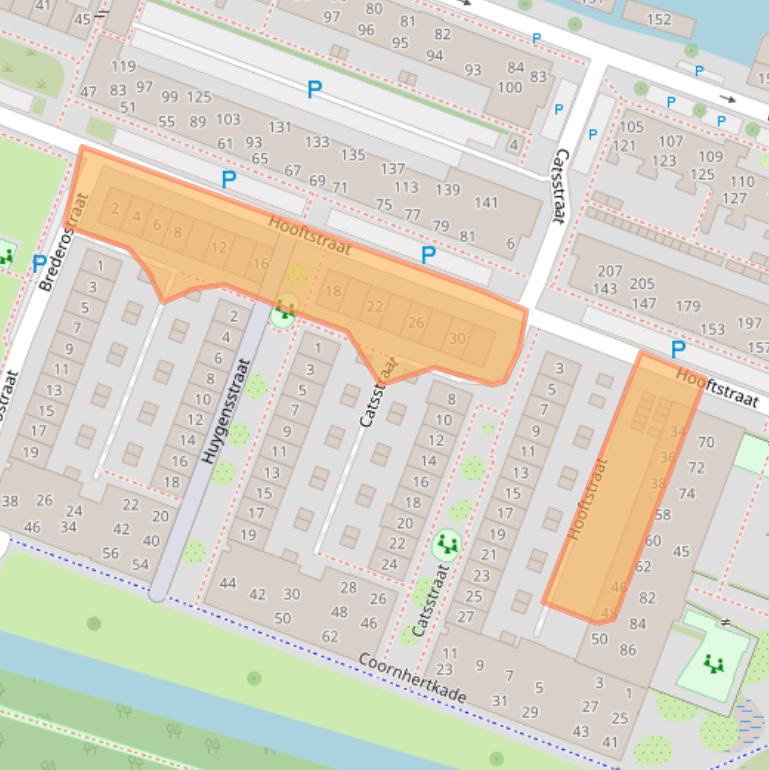 Kaart van postcodegebied 1813XR.