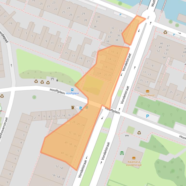 Kaart van postcodegebied 1814AB.