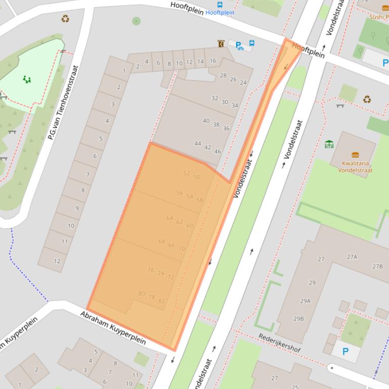 Kaart van postcodegebied 1814AC.