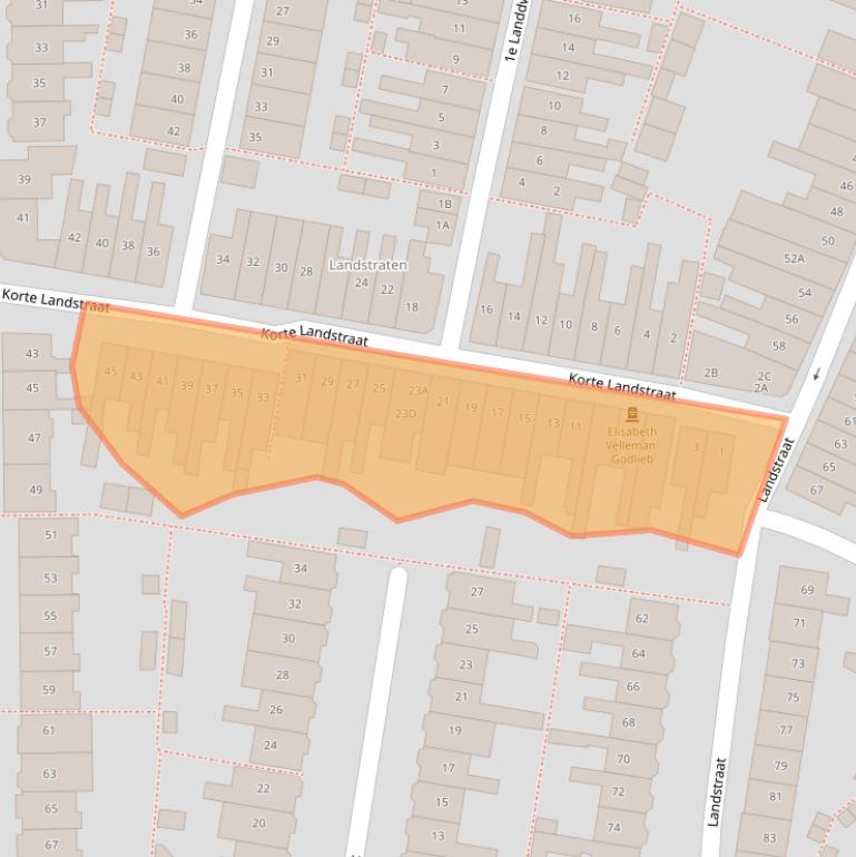 Kaart van postcodegebied 1814BH.