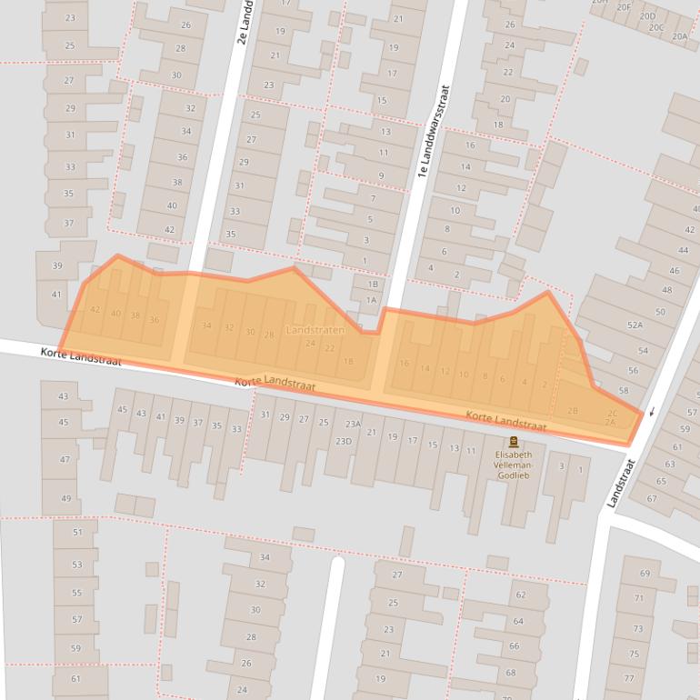 Kaart van postcodegebied 1814BJ.