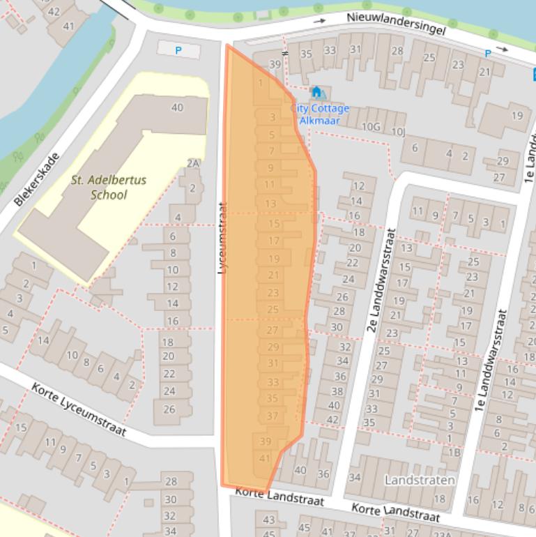 Kaart van postcodegebied 1814BP.