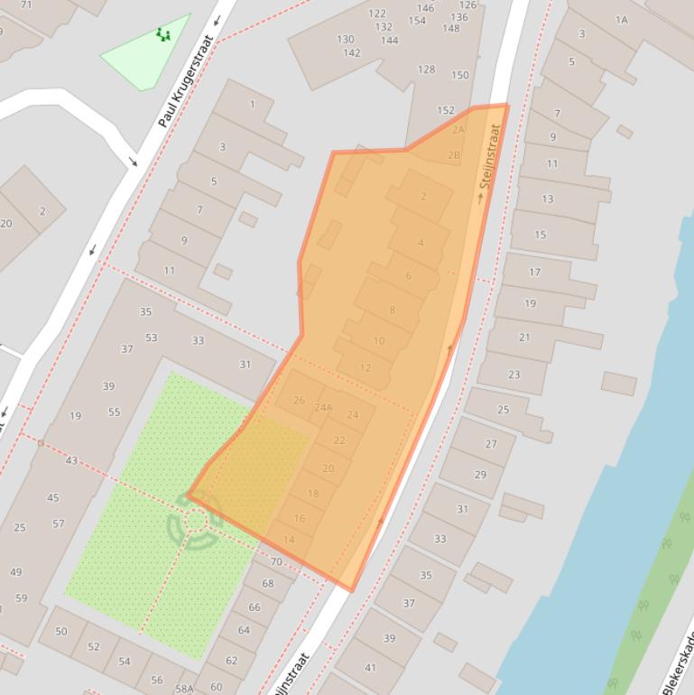 Kaart van postcodegebied 1814DC.
