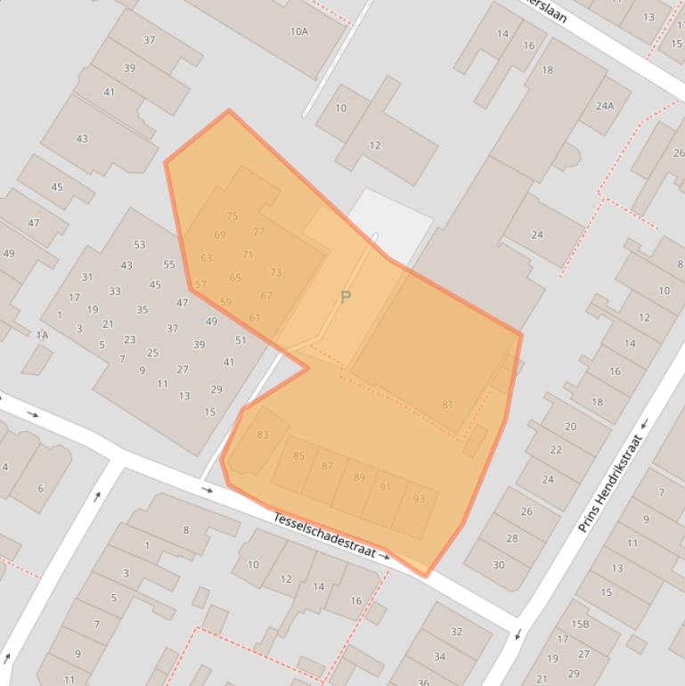 Kaart van postcodegebied 1814EN.