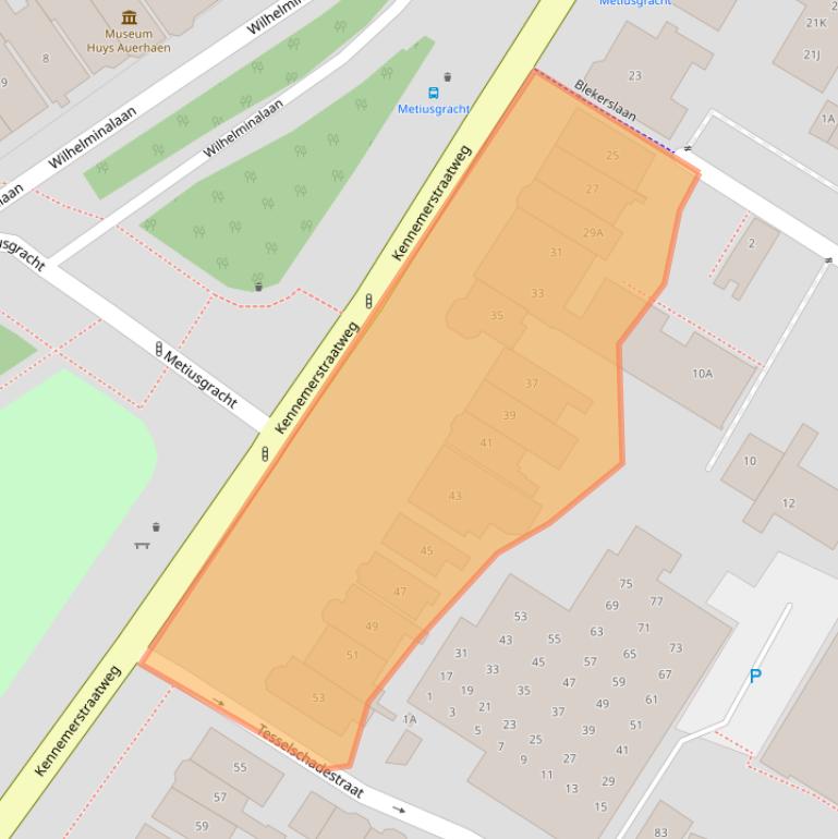 Kaart van postcodegebied 1814GB.