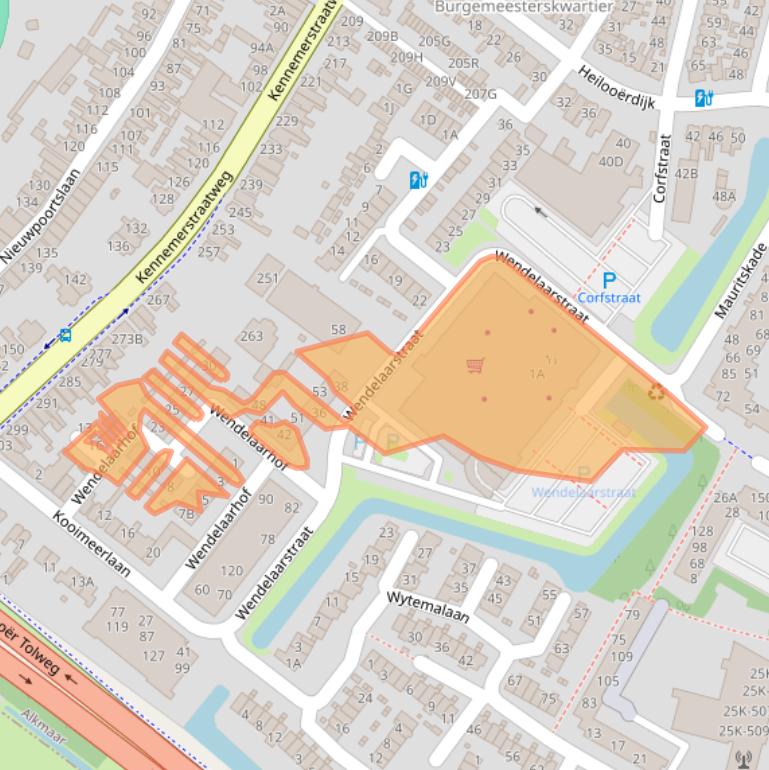 Kaart van postcodegebied 1814GR.
