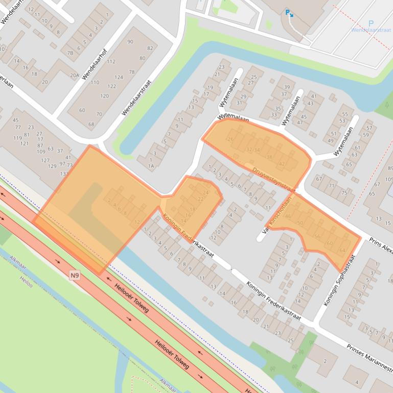 Kaart van postcodegebied 1814GW.