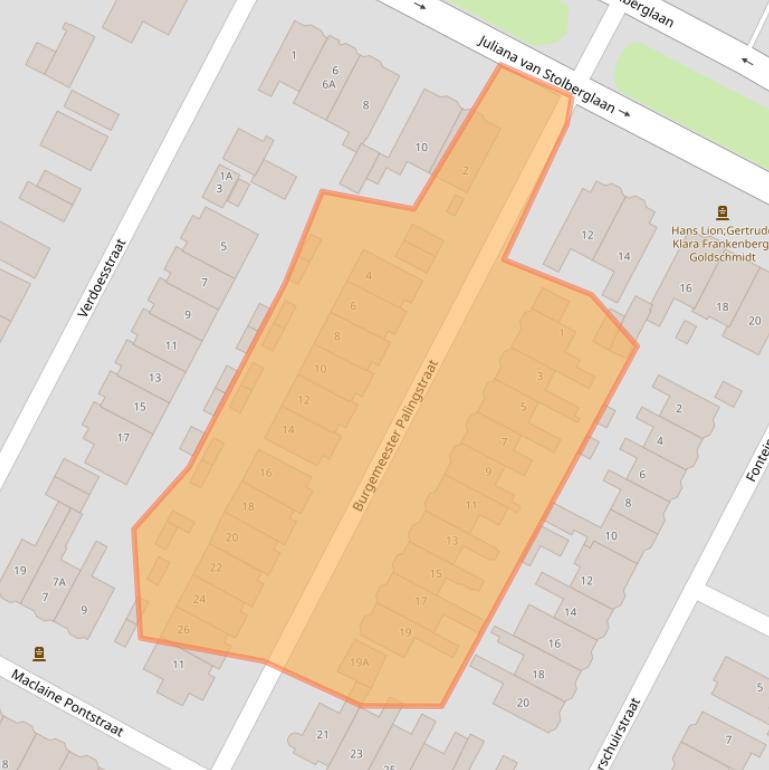 Kaart van postcodegebied 1814HE.