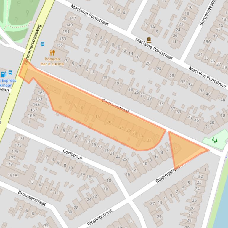 Kaart van postcodegebied 1814HS.