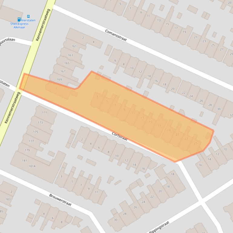 Kaart van postcodegebied 1814HT.