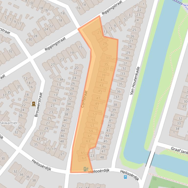 Kaart van postcodegebied 1814HV.