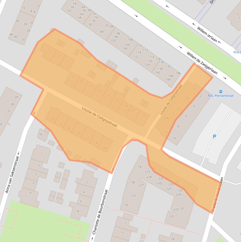 Kaart van postcodegebied 1814JA.