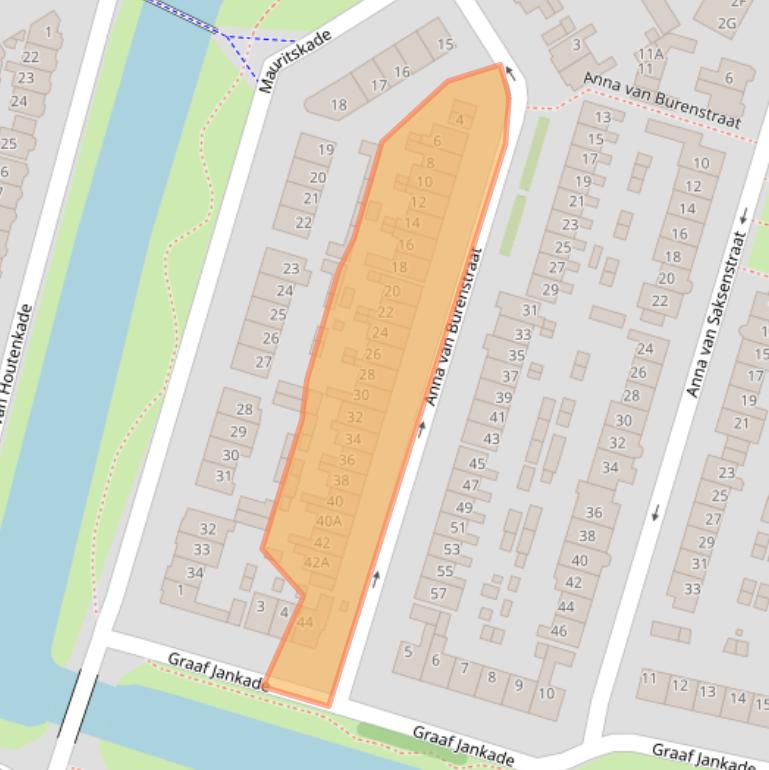 Kaart van postcodegebied 1814JE.