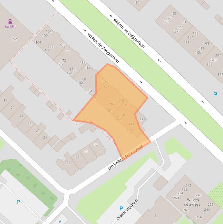 Kaart van postcodegebied 1814KJ.