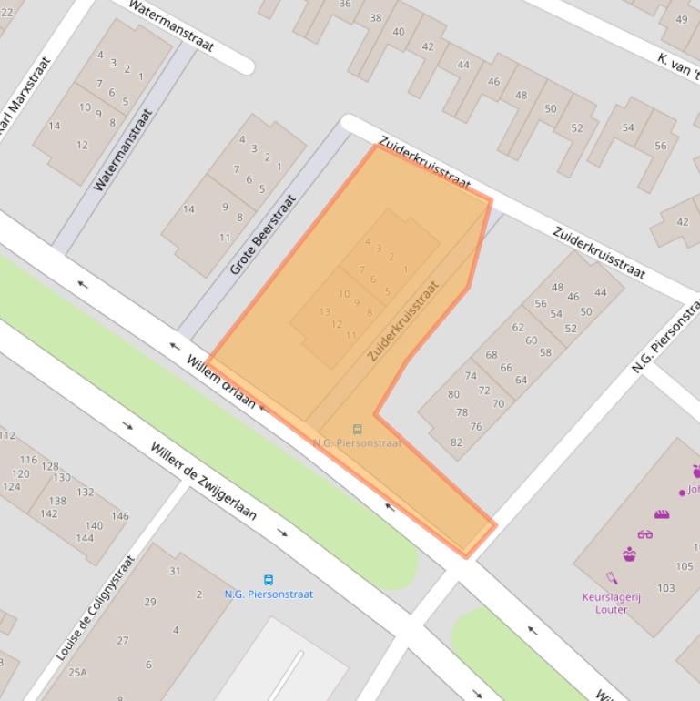 Kaart van postcodegebied 1814KP.