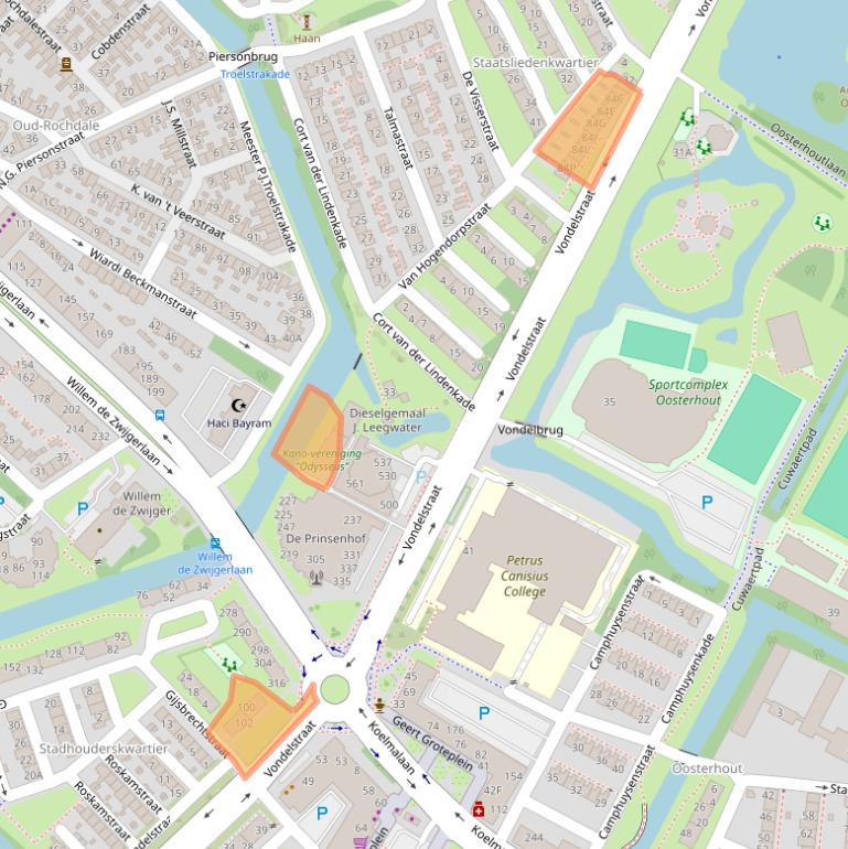 Kaart van postcodegebied 1814KT.