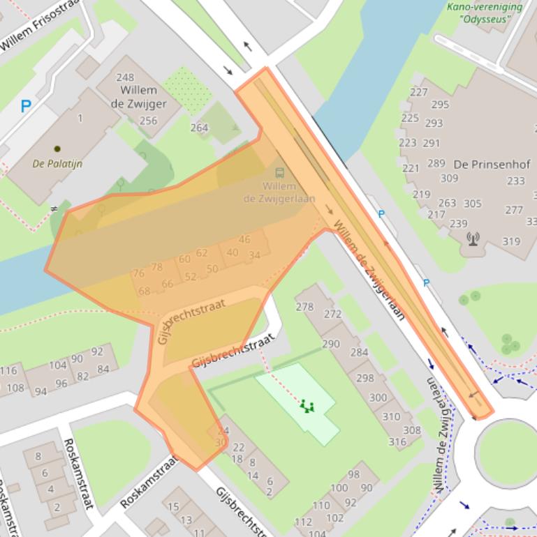 Kaart van postcodegebied 1814LB.